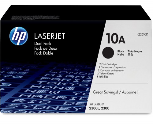 HP Toner nr 10D Q2610D Black 2pack 2x6K