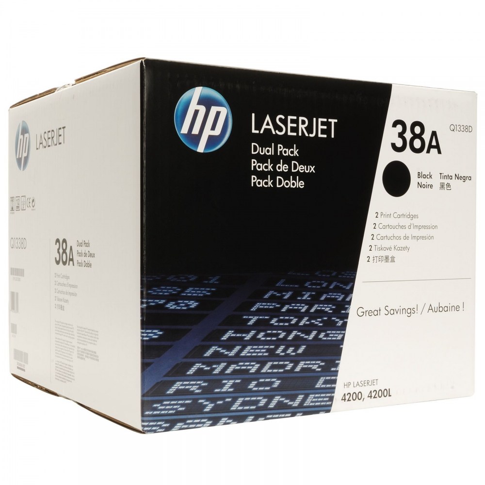 HP Toner nr 38D Q1338D Black 2pack2x12K