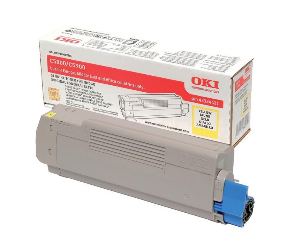 OKI Toner C58/59/5500M Yellow 43324421  