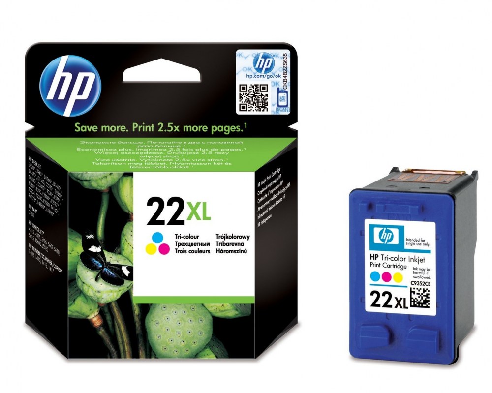 HP Tusz nr 22XL C9352CE Kolor 12ml 