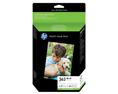 HP Tusz nr 363 Q7966EE 6pack+papier 