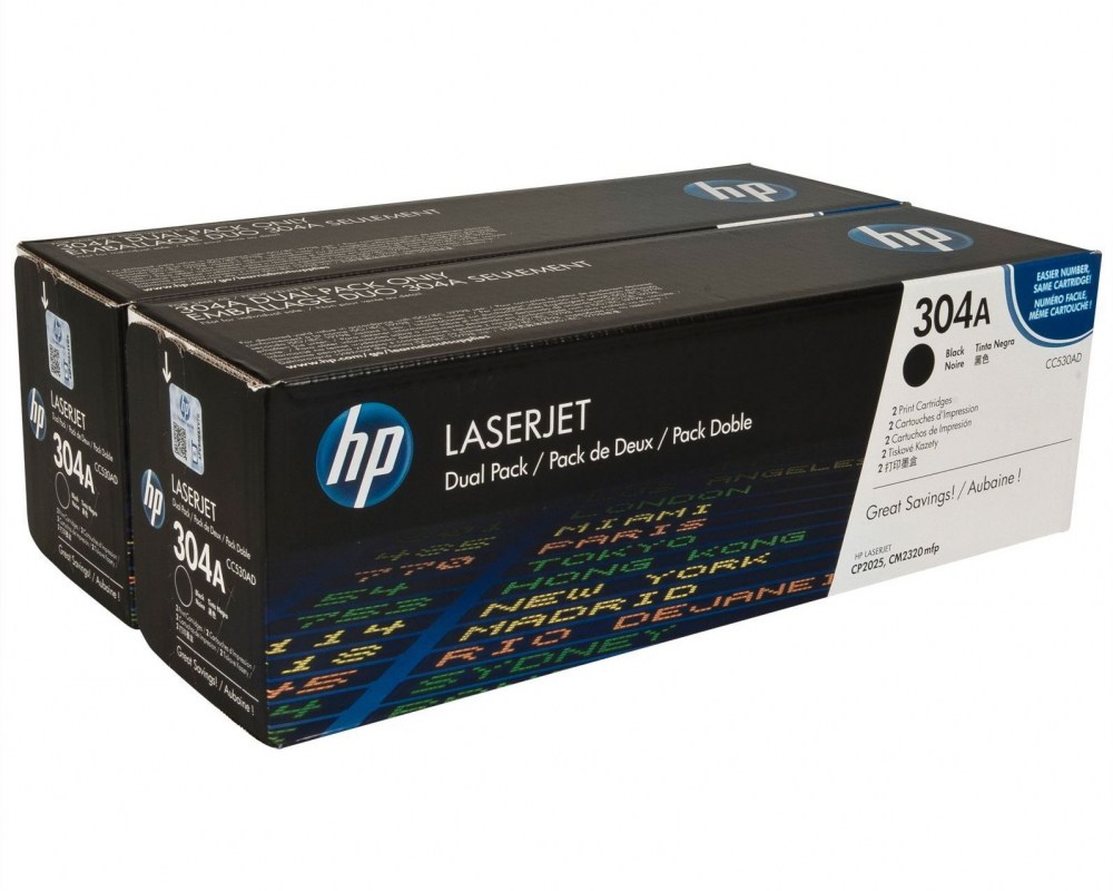 HP Toner nr 304 CC530AD Black 2pack 2x3,5K