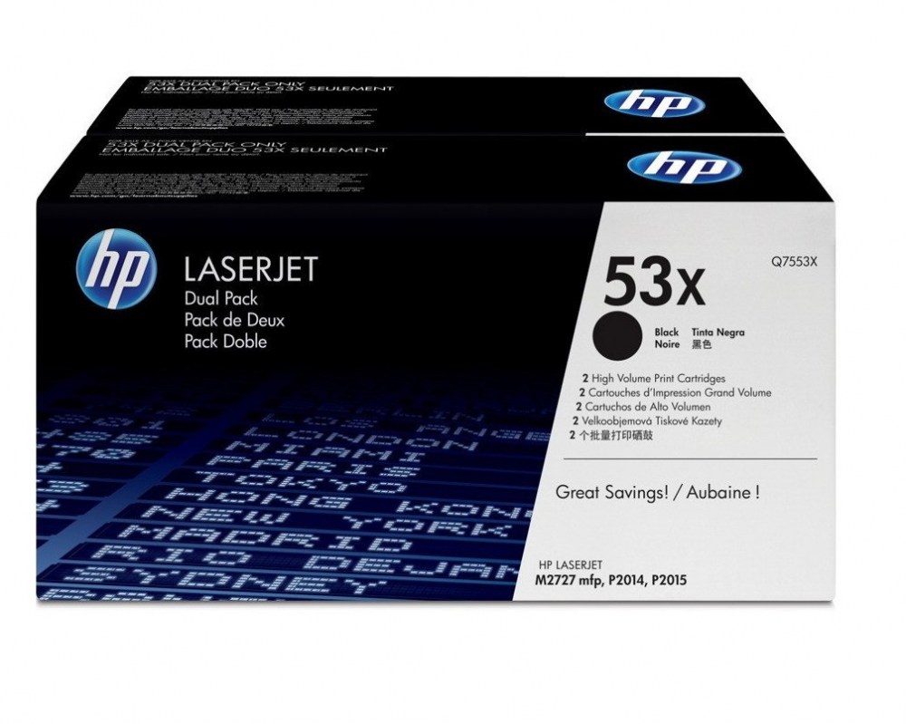 HP Toner nr 53XD Q7553XD Black 2pack2x7K