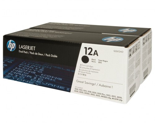 HP Toner nr 12D Q2612AD Black 2pack 2x2K