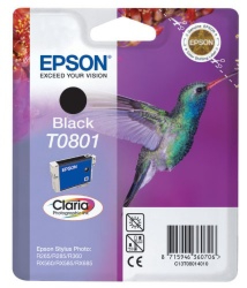 Epson Tusz Claria R265/360 T0801 Black 7,4ml