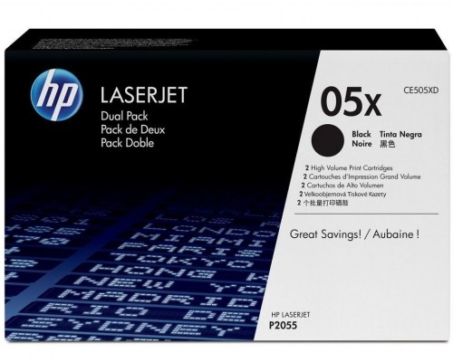 HP Toner nr 05XD CE505XD Black 2pack 2x6,5K