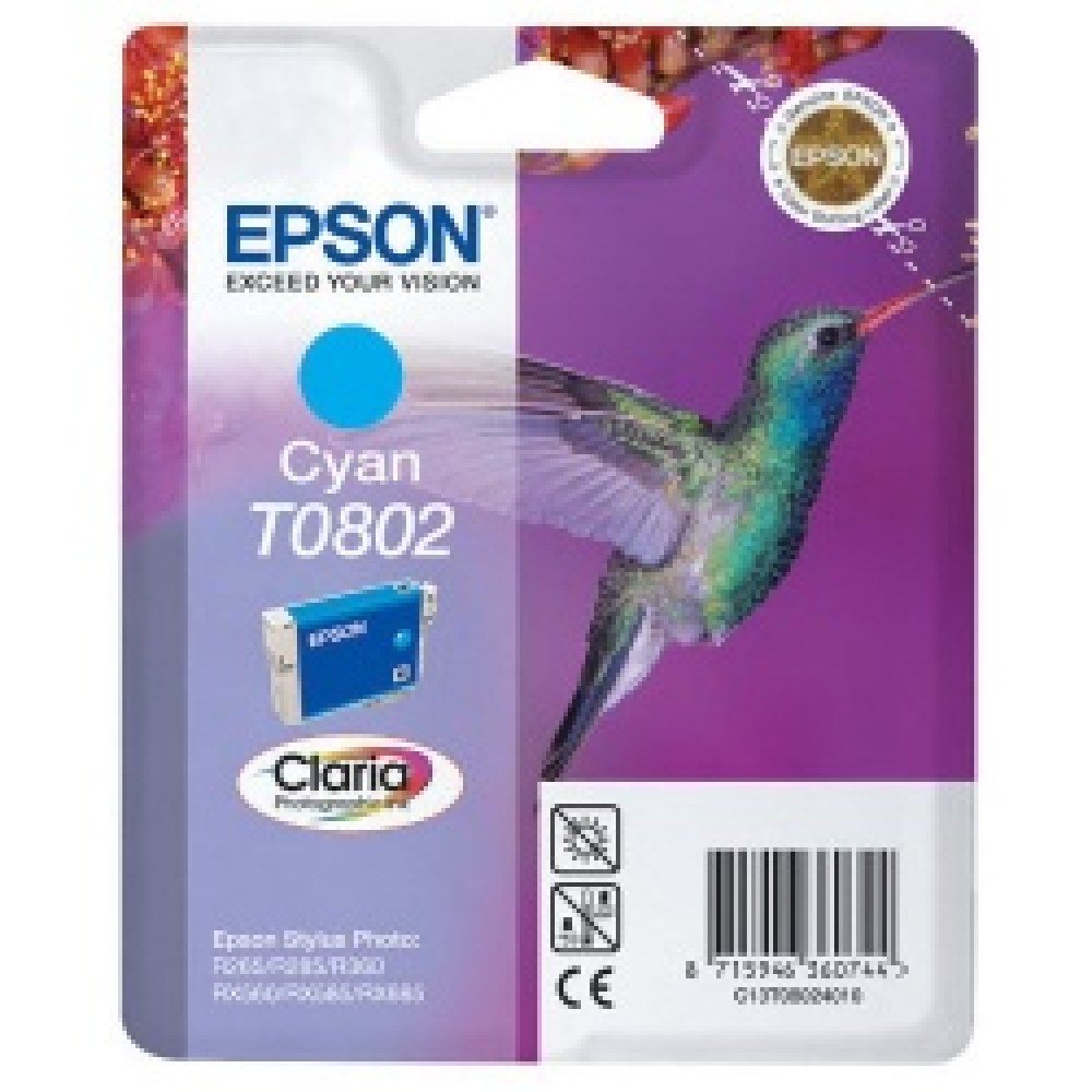 Epson Tusz Claria R265/360 T0802 Cyan 7,4ml