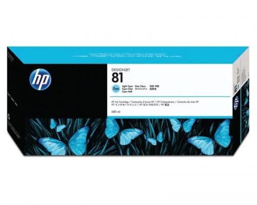 HP Tusz nr 81 C4934A Light Cyan 680ml