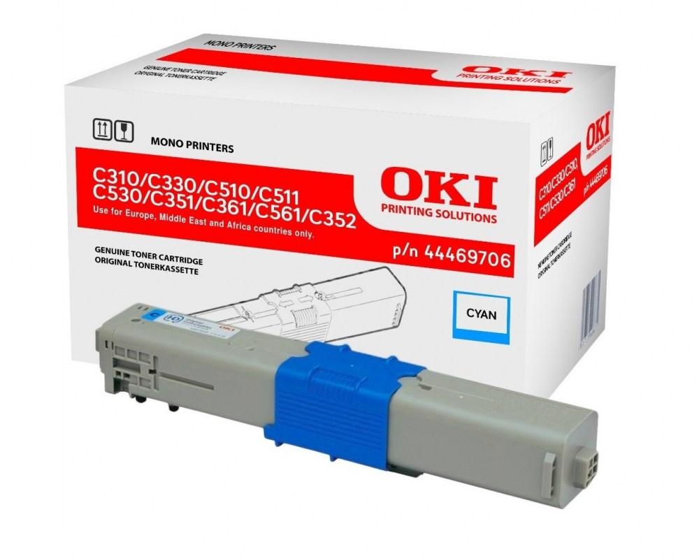 OKI Toner C310/330/510 Cyan 44469706 2K 