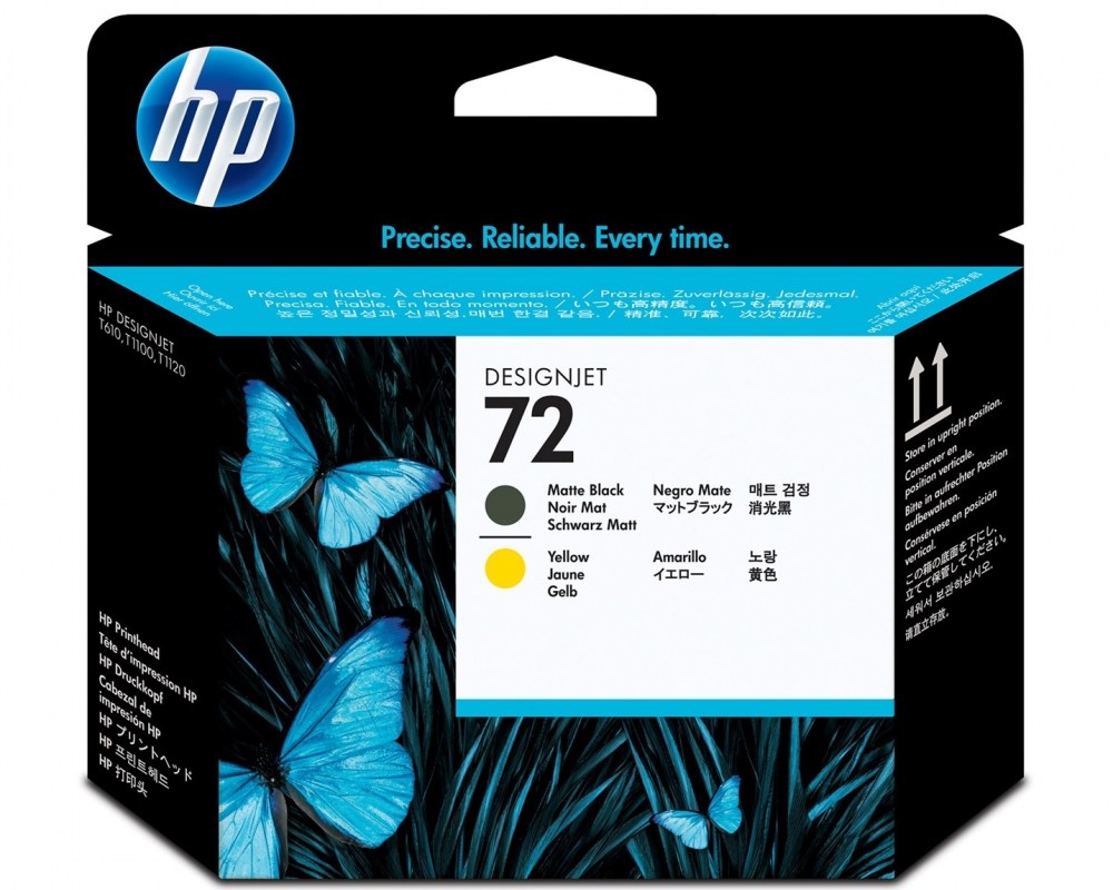 HP Głowica nr 72 C9384A Mat Black+Yellow 