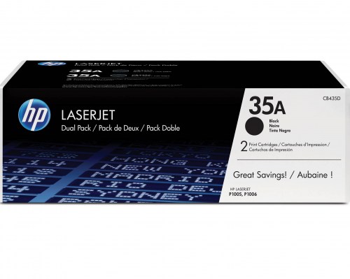 HP Toner nr 35A CB435AD Black 2pack 2x1,5K