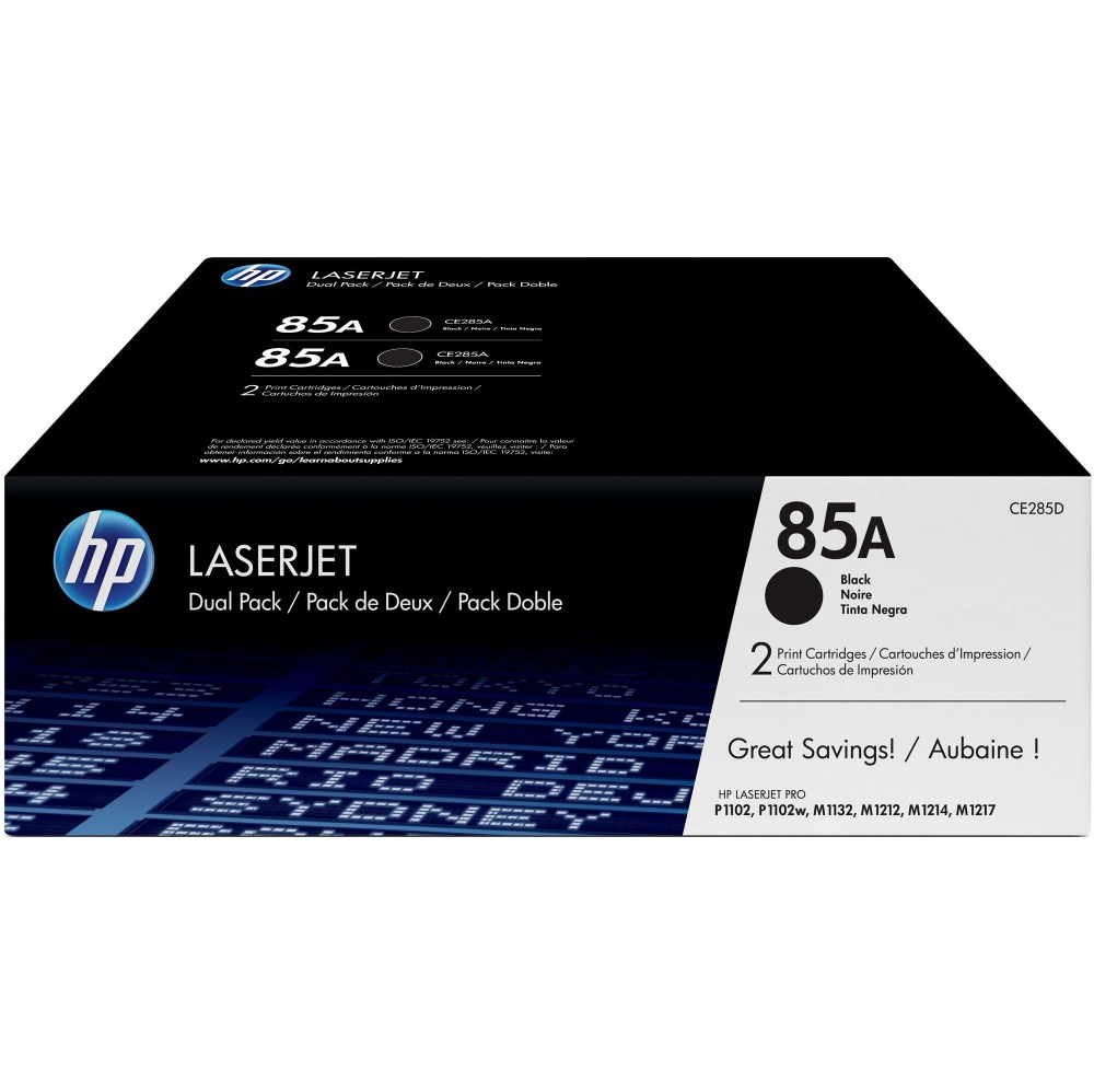 HP Toner nr 85A CE285AD Black 2pack 2x1,6K 