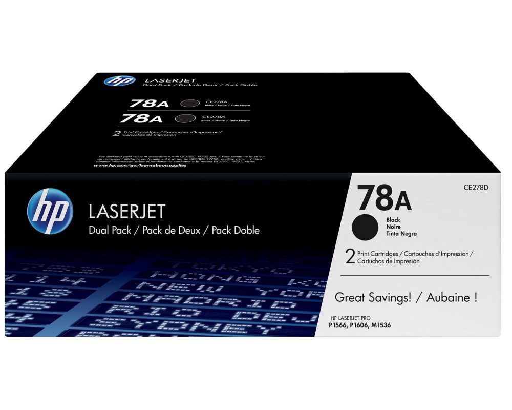 HP Toner nr 78A CE278AD Black 2pack 2x2,1K