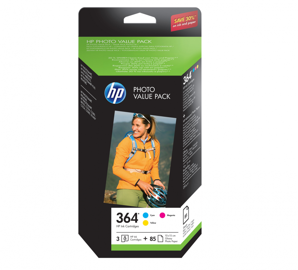 HP Tusz nr 364 CH082EE 3pack+papier 85sh CB318/CB319/CB320