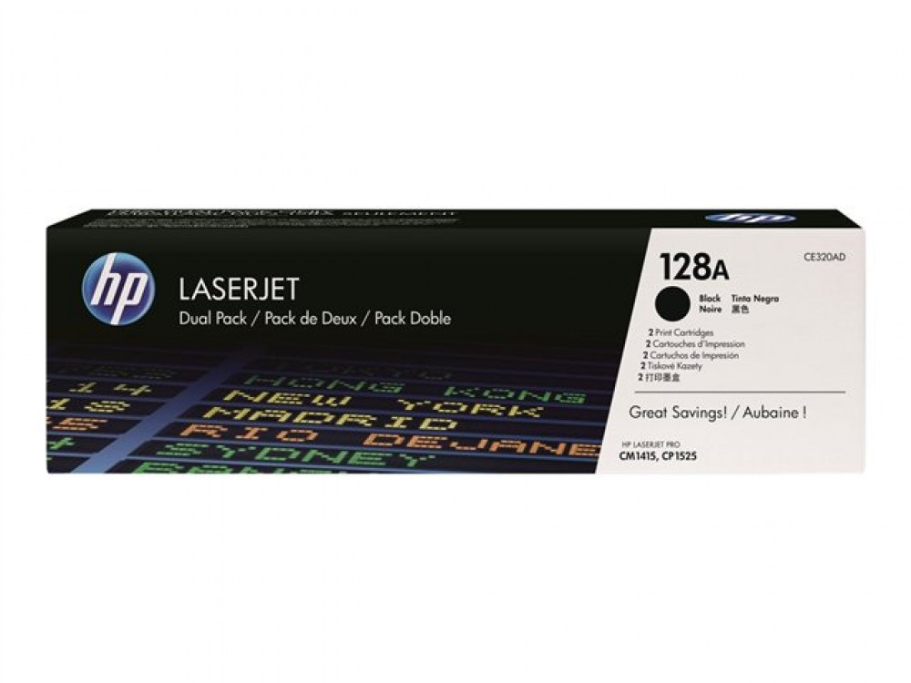 HP Toner nr 128A CE320AD Black 2pack  2x2K