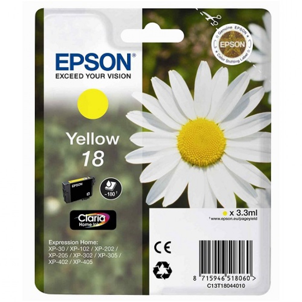 Epson Tusz Claria Home 18 T1804 Yellow 3,3ml