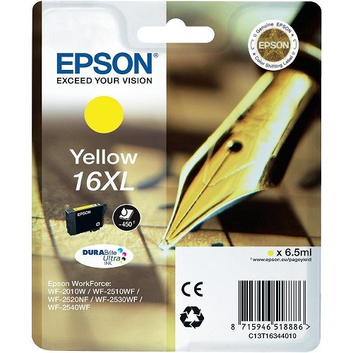 Epson Tusz WF2010 16XL T1634 Yellow 6,5ml