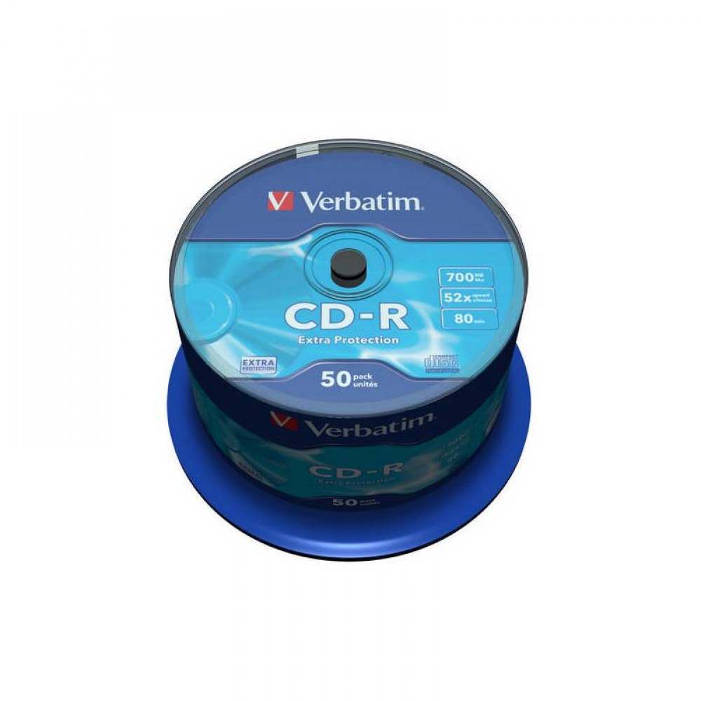 Verbatim CD-R 52x 700MB 50p cake box DataLife,Extra Protection,bez nadruku