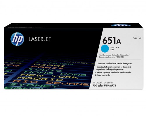 HP Toner nr 651A CE341A Cyan 16K 