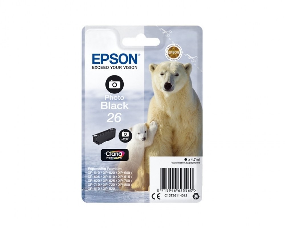 Epson Tusz Stylus XP600 T2631 PhotoBlack 8,7ml