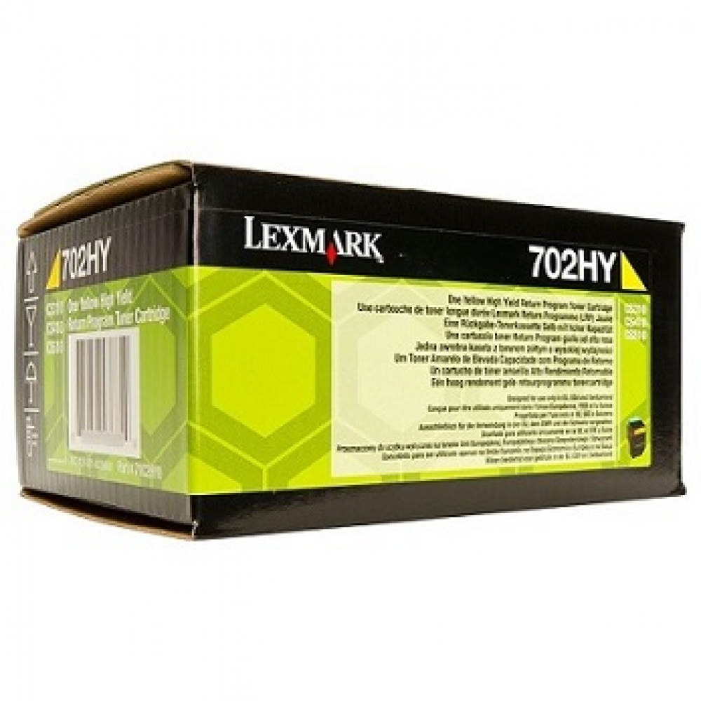 Lexmark Toner 702HY 70C2HY0 Yellow 3K zwrotny