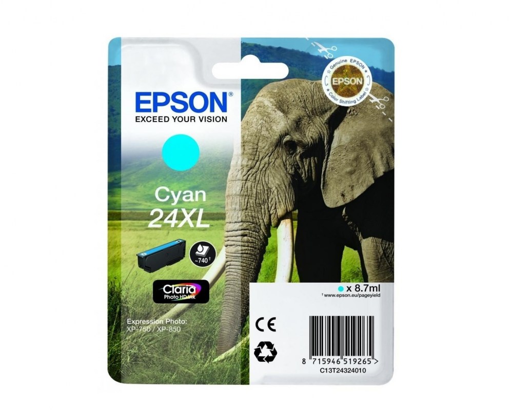 Epson Tusz XP750/850 T2432 CyanXL 8,7ml