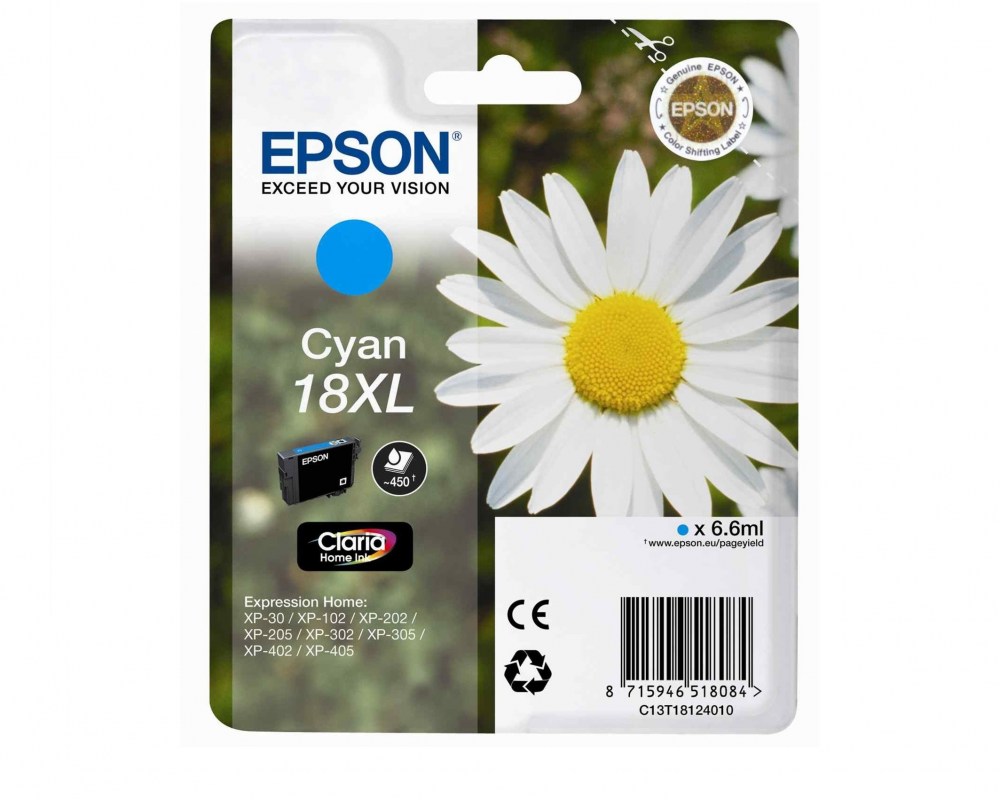 Epson Tusz XP102 T1812 Cyan6,6ml