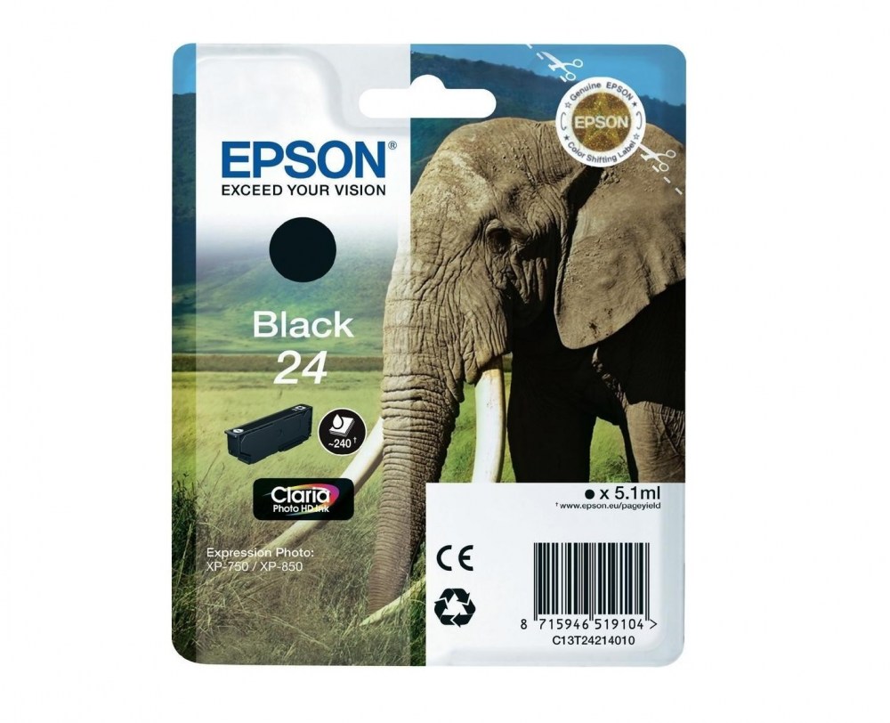 Epson Tusz XP750/850 T2421 Black5,1ml 240 stron