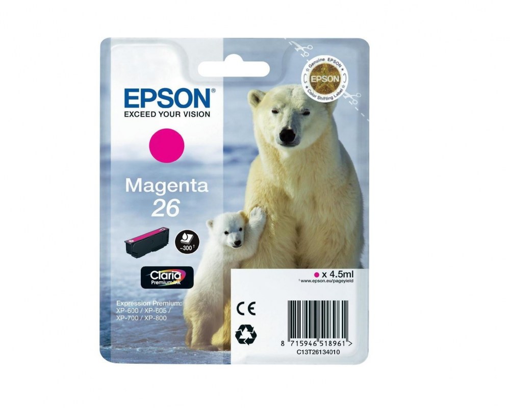 Epson Tusz Stylus XP600 T2613 Magenta4.5ml 300 stron