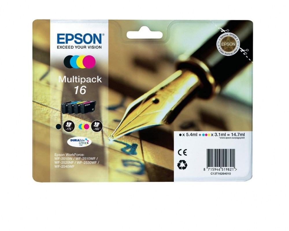 Epson Tusz WF2010 T1626 CMYK bk5,4ml + 3x3,1ml