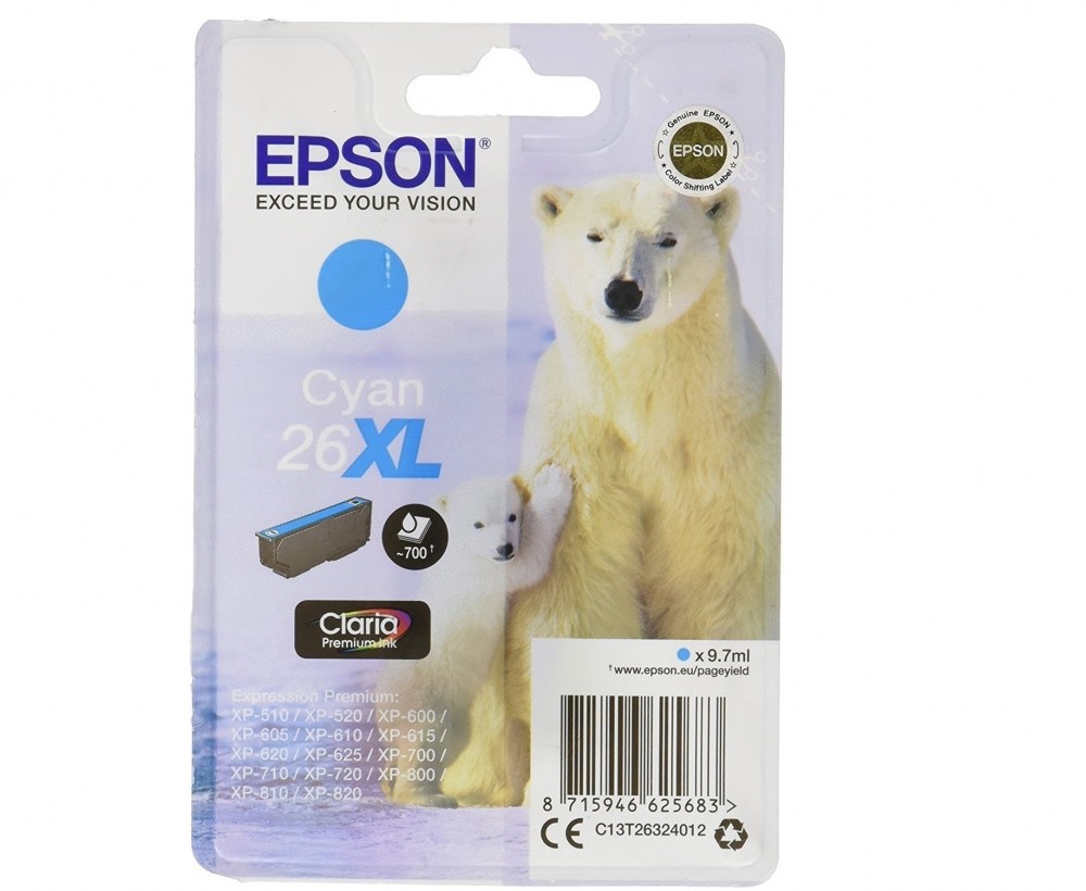 Epson Tusz Stylus XP600 T2632 Cyan9,7ml