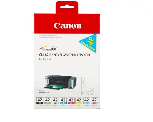 Canon Tusz CLI-42 8pack MultiPack BK/C/M/Y/PC/PM/G/LG  8 x 13 ml