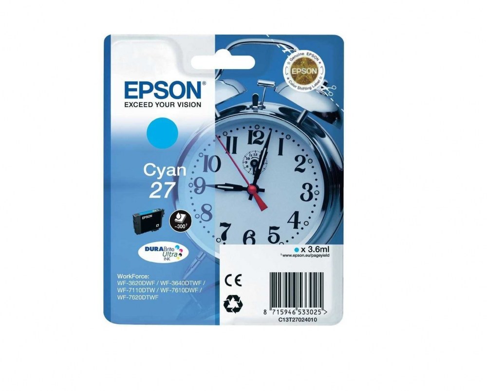 Epson Tusz WF3620 T2702 Cyan3,6ml