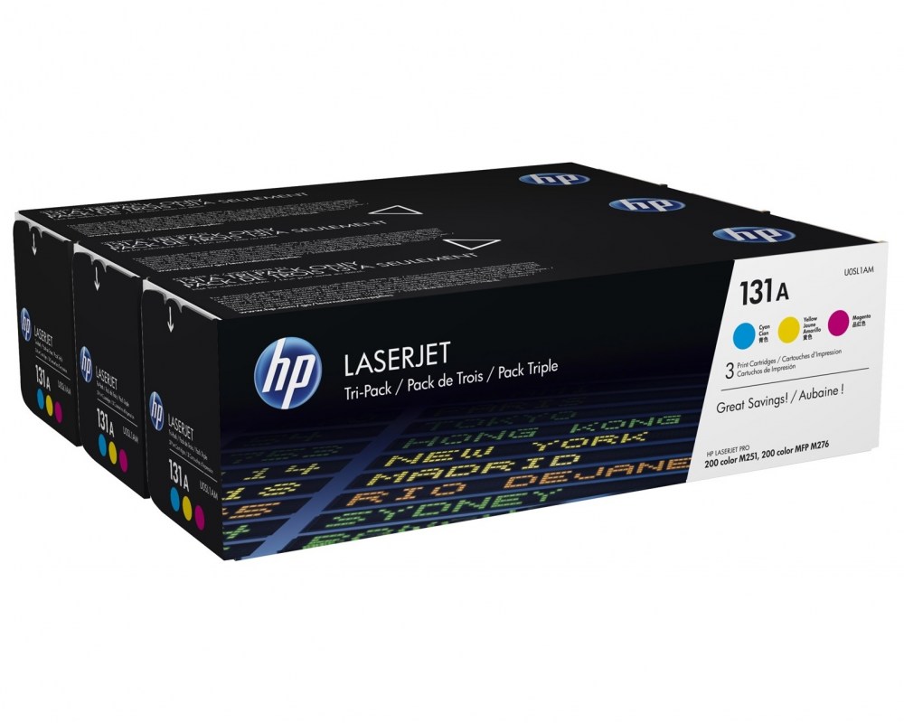 HP Toner nr 131A U0SL1AM 3pack CMY CF211A, CF212A, CF213A