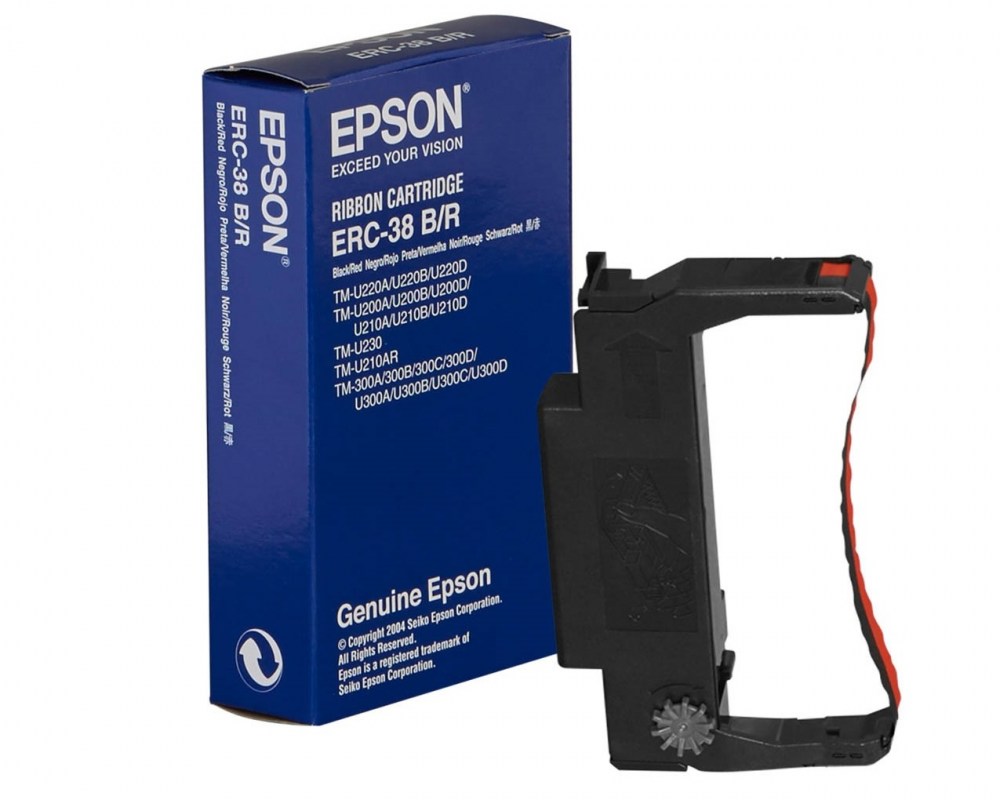 Epson Taśma ERC-38B/R S015376Czerwono-Czarna