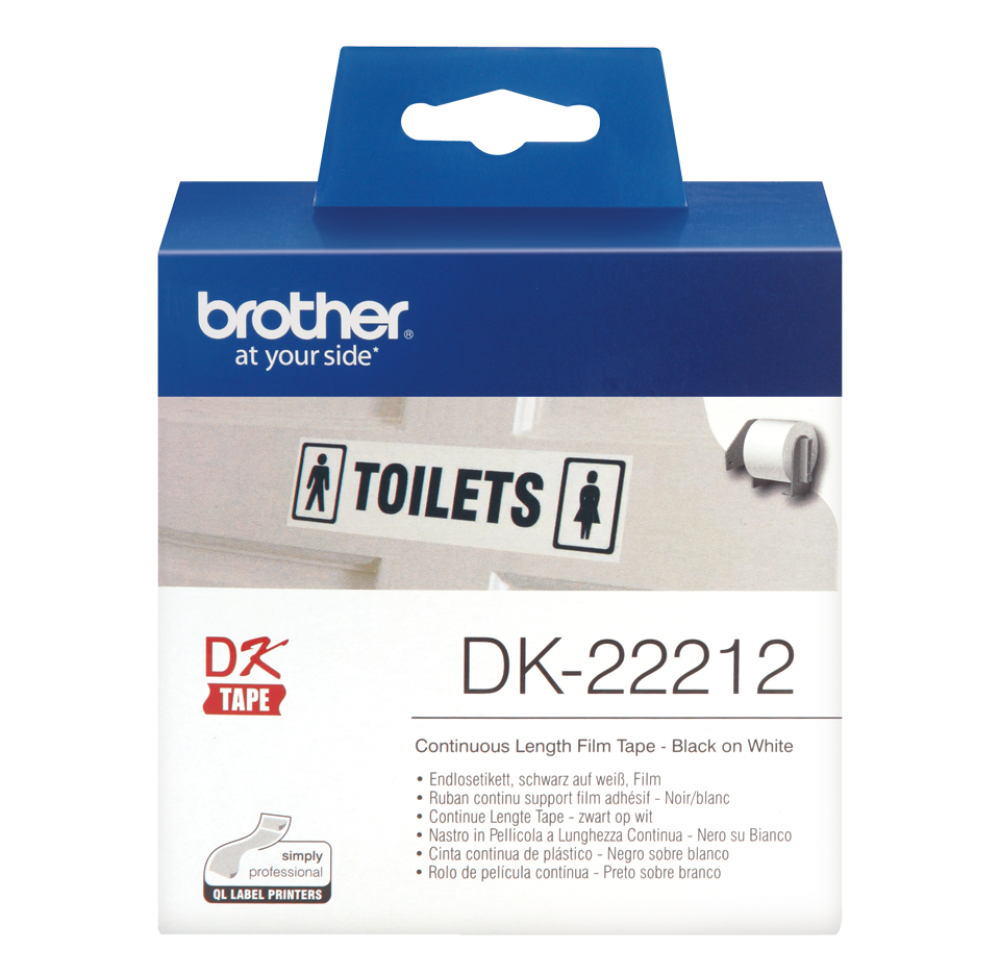 Brother Taśma DK-22212 biała 62mmX15,24m