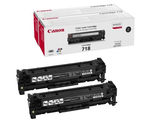 Canon Toner CRG 718 Black 2pack 2x3.4K 