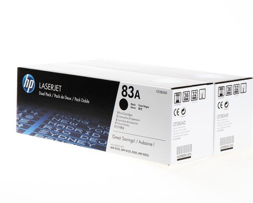 HP Toner nr 83A CF283AD Black 2x1,5K 