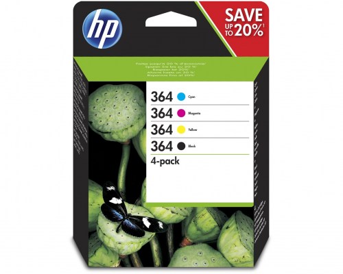 HP Tusz nr 364 N9J73AE 4pack CMYK 250s BK; 300s CMY