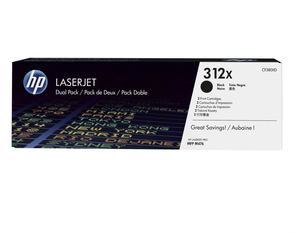 HP Toner nr 312X CF380XD Black 4,4K 2pac 