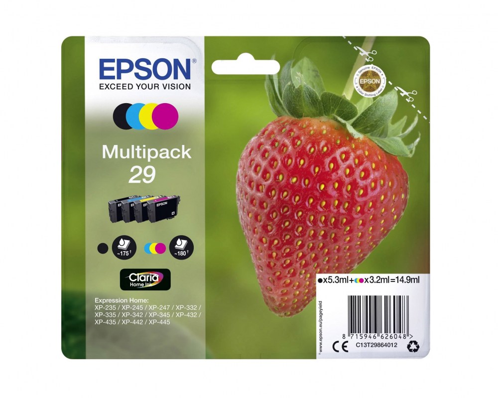 Epson Tusz Stylus XP235 T2986 CMYK 4pack