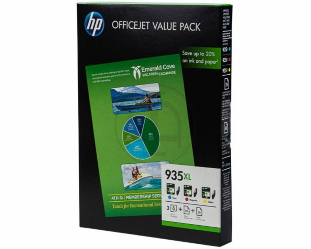 HP Tusz nr 935XL F6U78AE CMY 3pack 