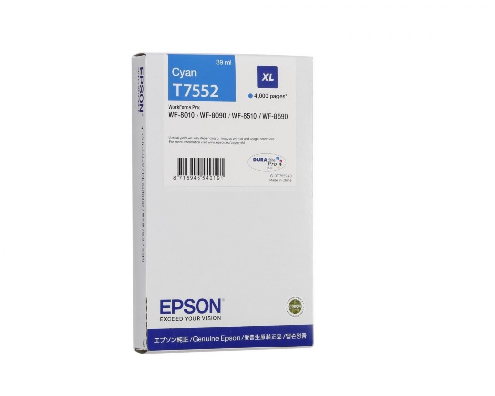 Epson Tusz T7552 XL Cyan  39ml