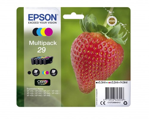 Epson Tusz Stylus XP235 T29 CMYK 4pack 5,3/3x3,2ml