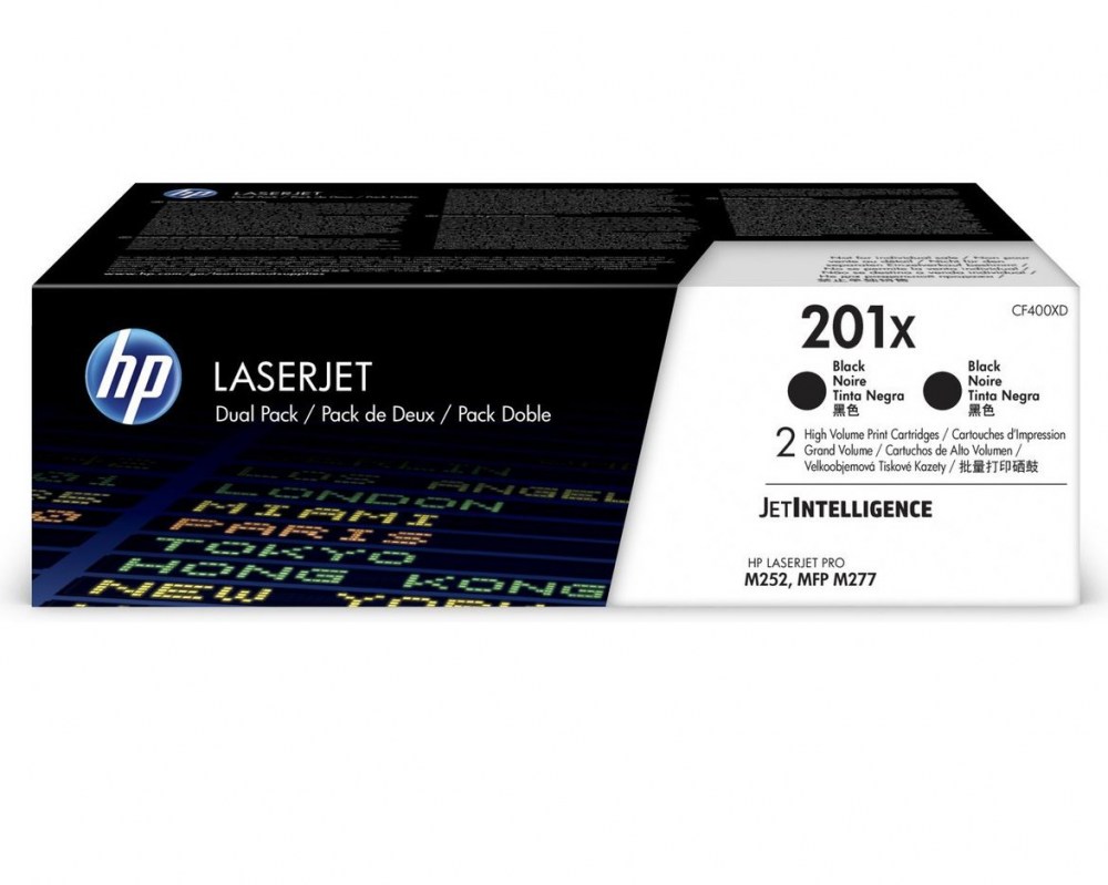 HP Toner nr 201X CF400XD Black 2 pack 