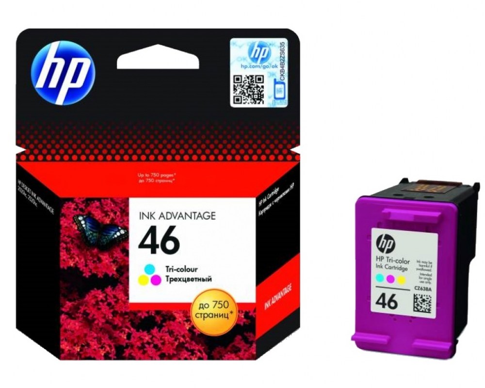 HP Tusz nr 46 CZ638AE 3pack CMY 