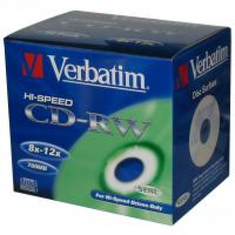 Verbatim CD-RW 12x 700MB 10p jewel box DataLife+,scratch resist, bez nadruku