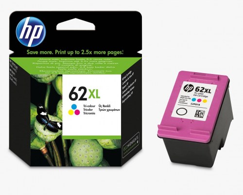 HP Tusz nr 62XL C2P07AE CMY 415str C2P07AE