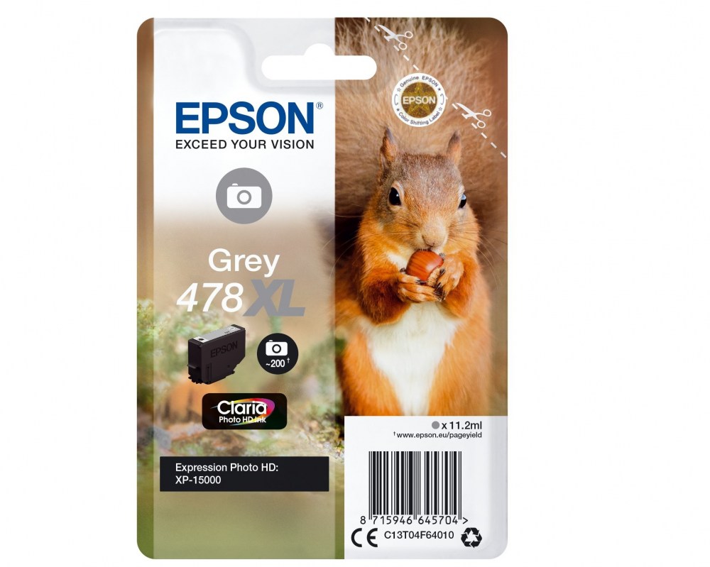 Epson Tusz XP-1500 478XL Grey10,2ml