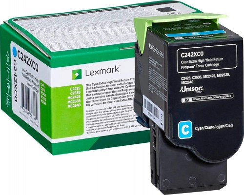 Lexmark Toner C242XC0 Cyan 3,5K zwrotny